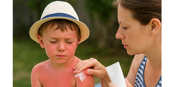 بهترین پماد برای آفتاب سوختگی کودکان