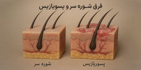 تفاوت‌ ها و شباهت‌ های شوره و پسوریازیس