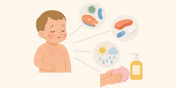 11 عامل ایجاد بثورات پوستی در کودکان