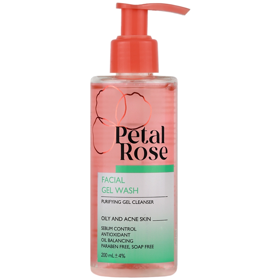 ژل شستشوی صورت پتال رز پوست چرب