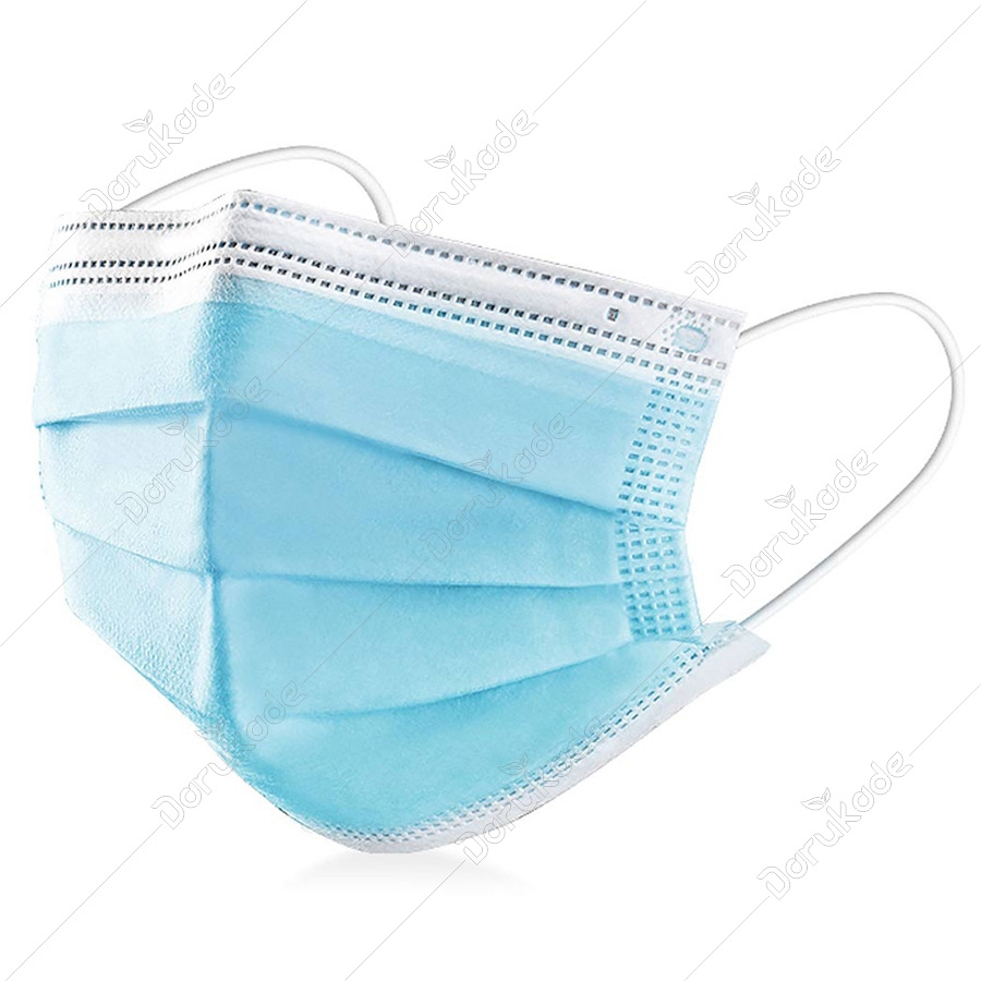 ماسک سه لایه آبی 50 عددی وارداتی