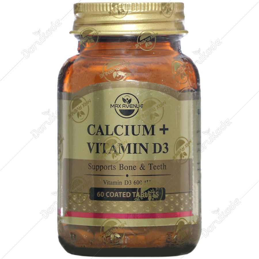 کلسیم و ویتامین د3 مکس اونیو 60 عددی