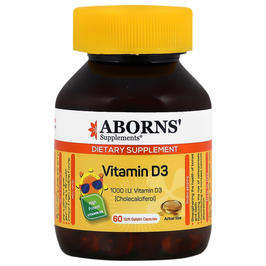 ویتامین د3 ابورنز 1000 واحد قوطی