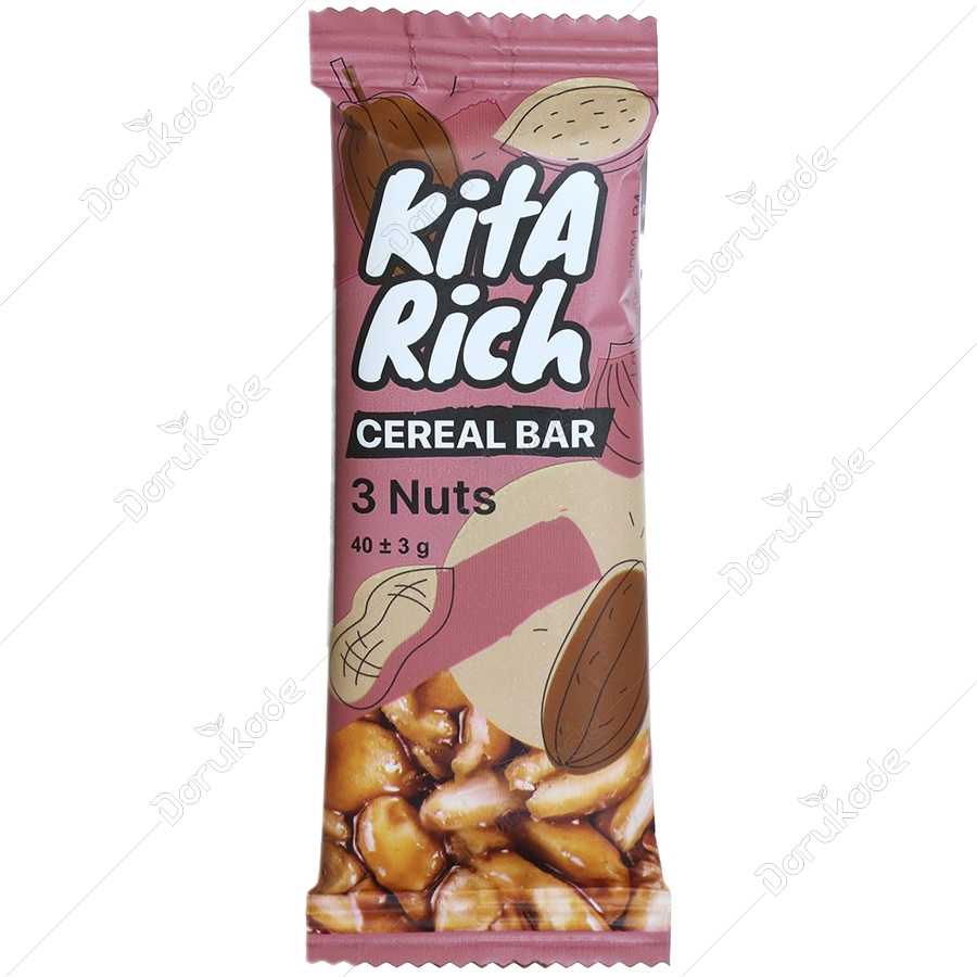 بار مخلوط غلات و سه مغز کیتا ریچ