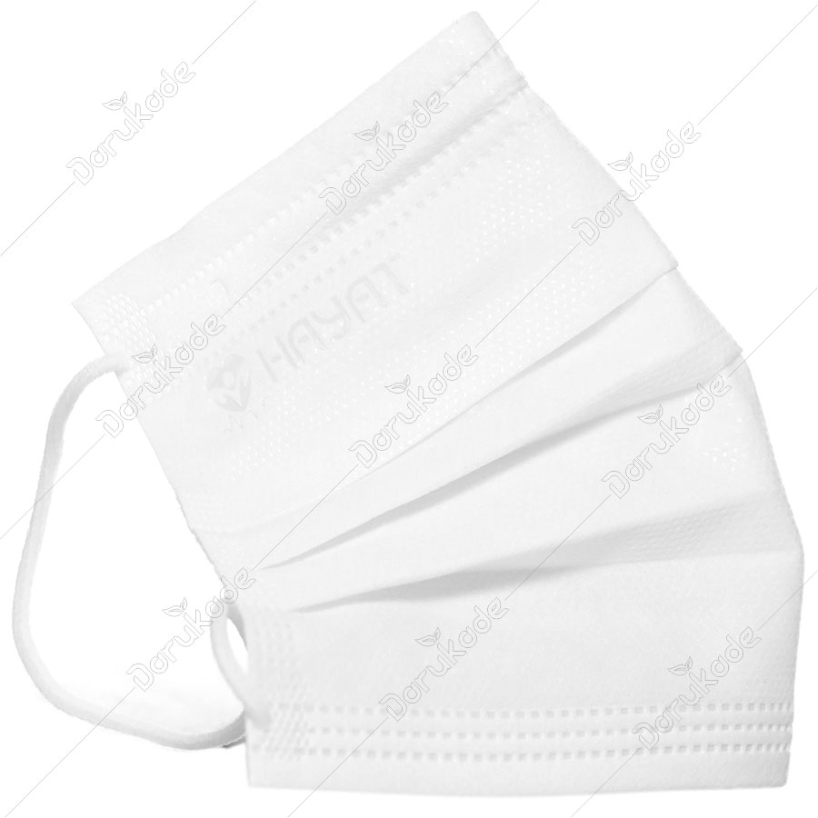 ماسک پزشکی سه لایه حیات سفید