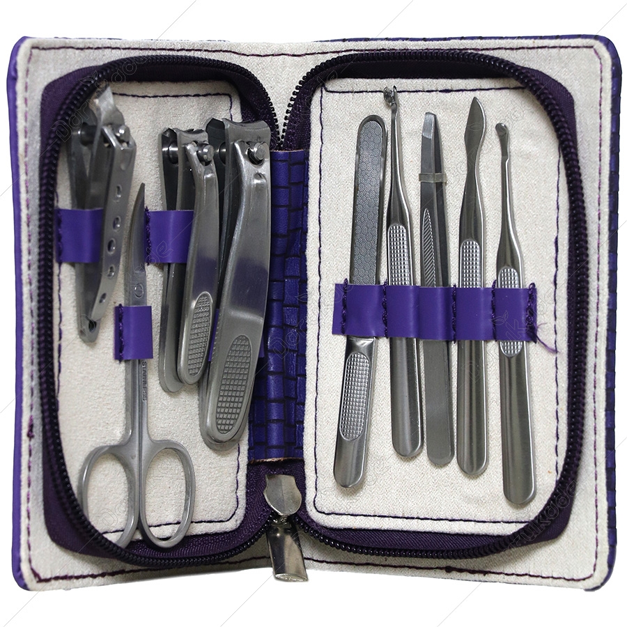 ست مانیکور 9 تیکه بنفش