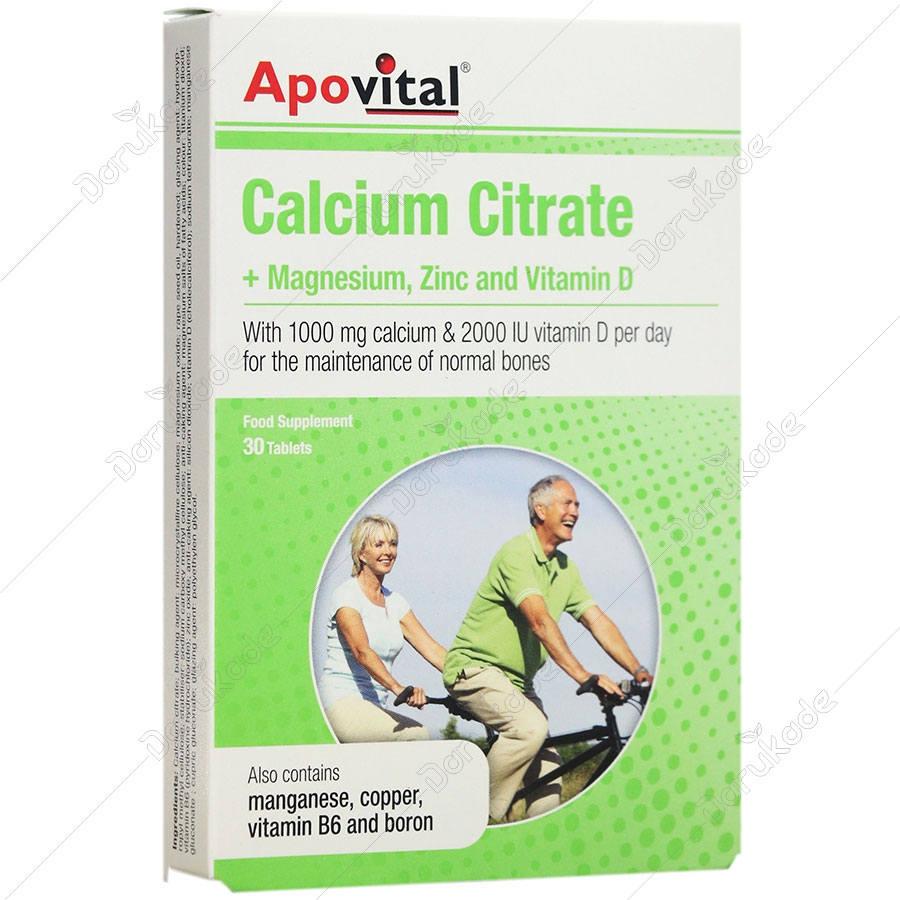 کلسیم سیترات همراه با منیزیم زینک و ویتامین دی 30 عددی