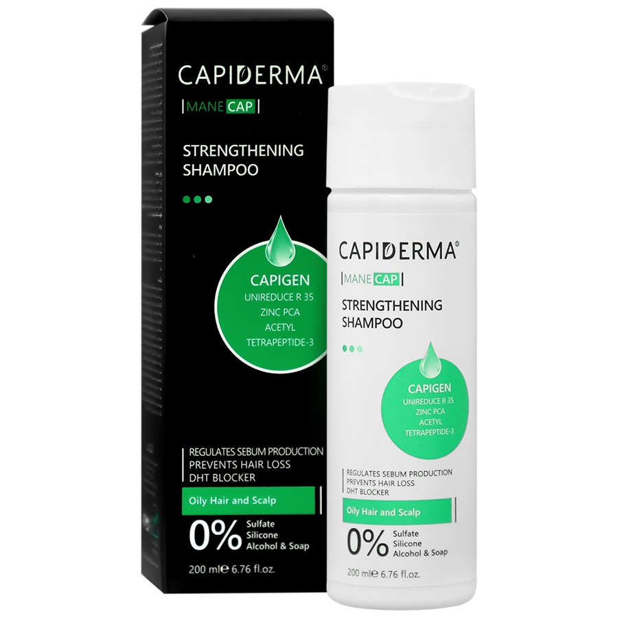 شامپو تقویت کننده موی چرب مین کپ