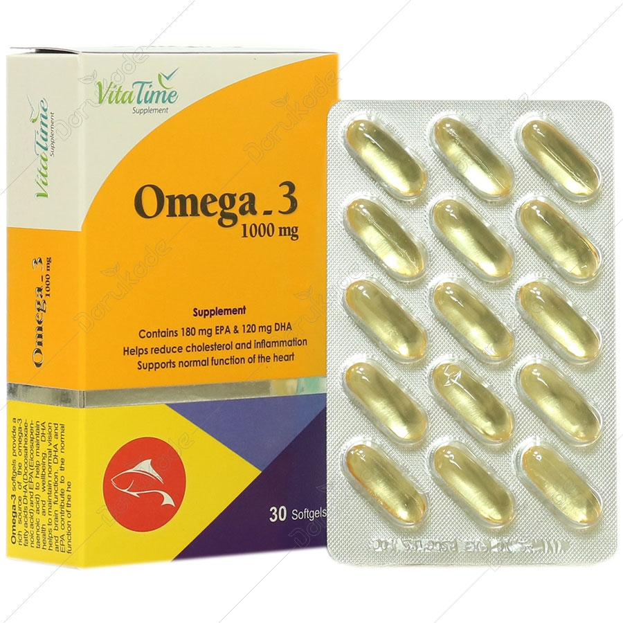 امگا 3 ویتا تایم 1000 میلی گرم