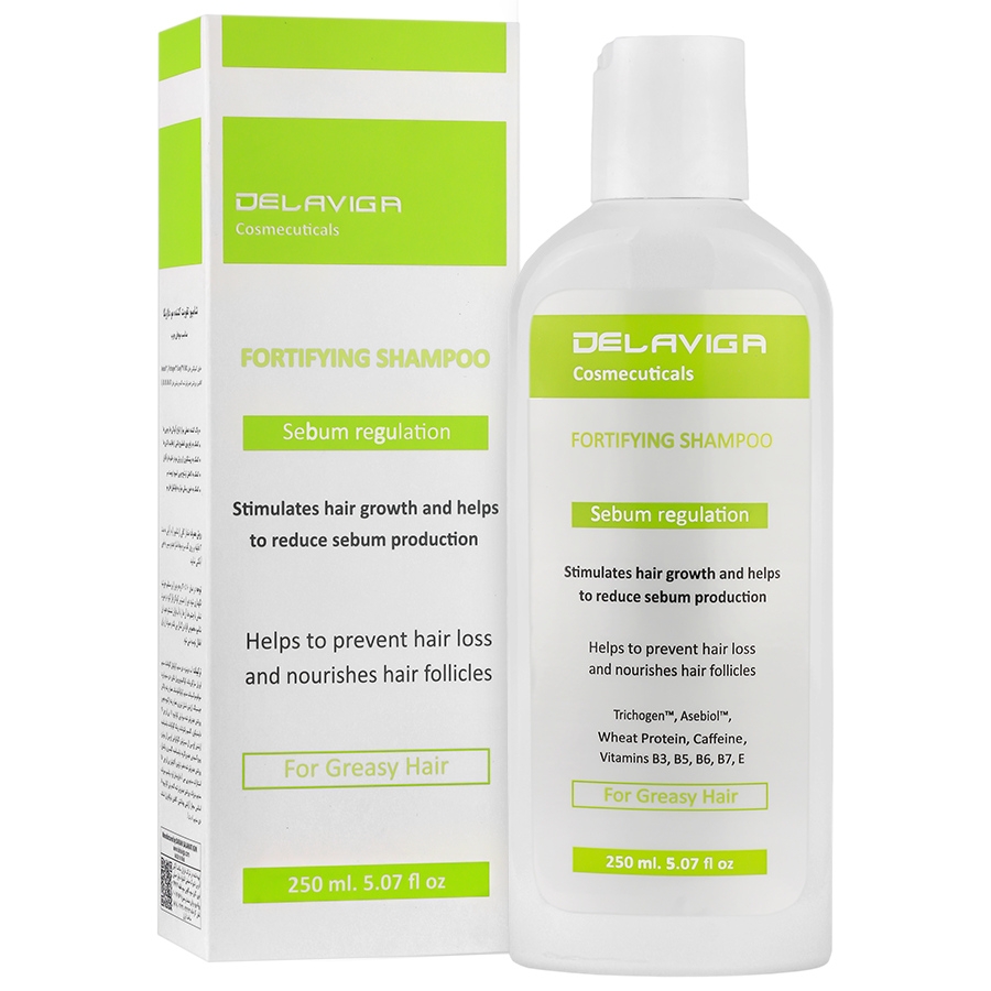 شامپو تقویت کننده موی چرب دلاویگا 250 میلی لیتر