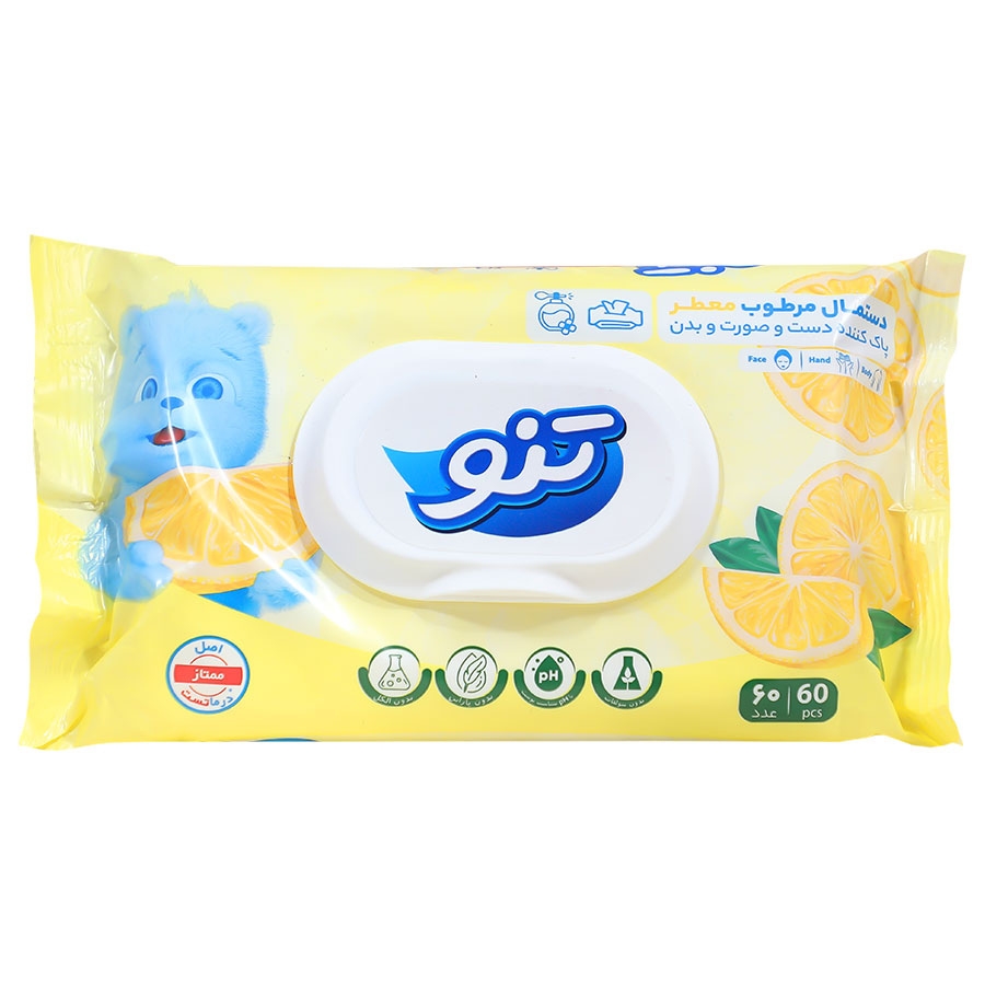 دستمال مرطوب معطر 60 عددی