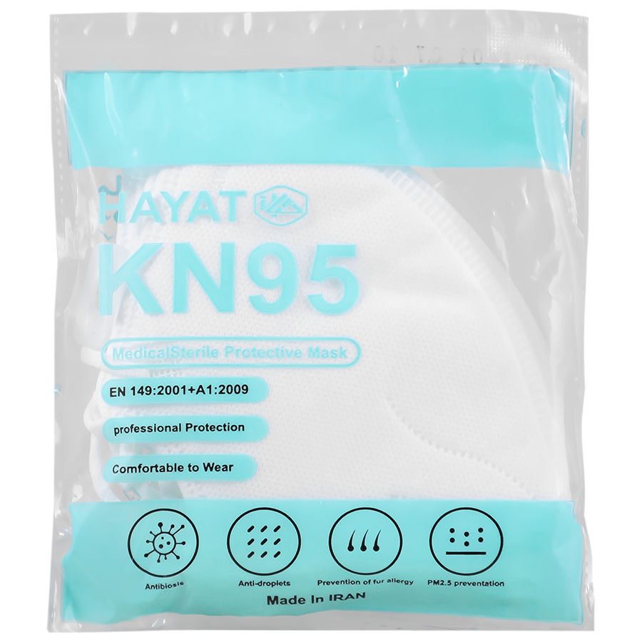 ماسک بدون فیلتر KN95 سفید 5 عدد