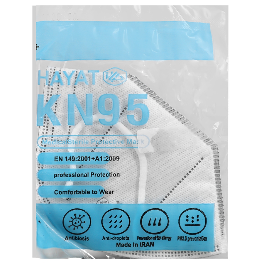 ماسک فیلتر دار KN95 سفید
