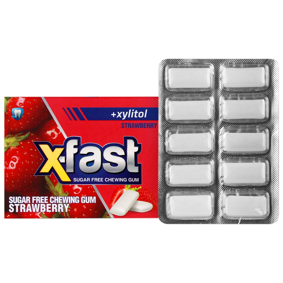 آدامس دراژه بدون شکر با طعم توت فرنگی