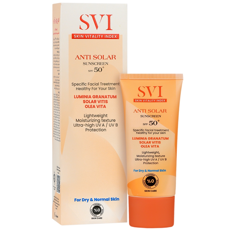 کرم ضد آفتاب بی رنگ پوست خشک SPF50