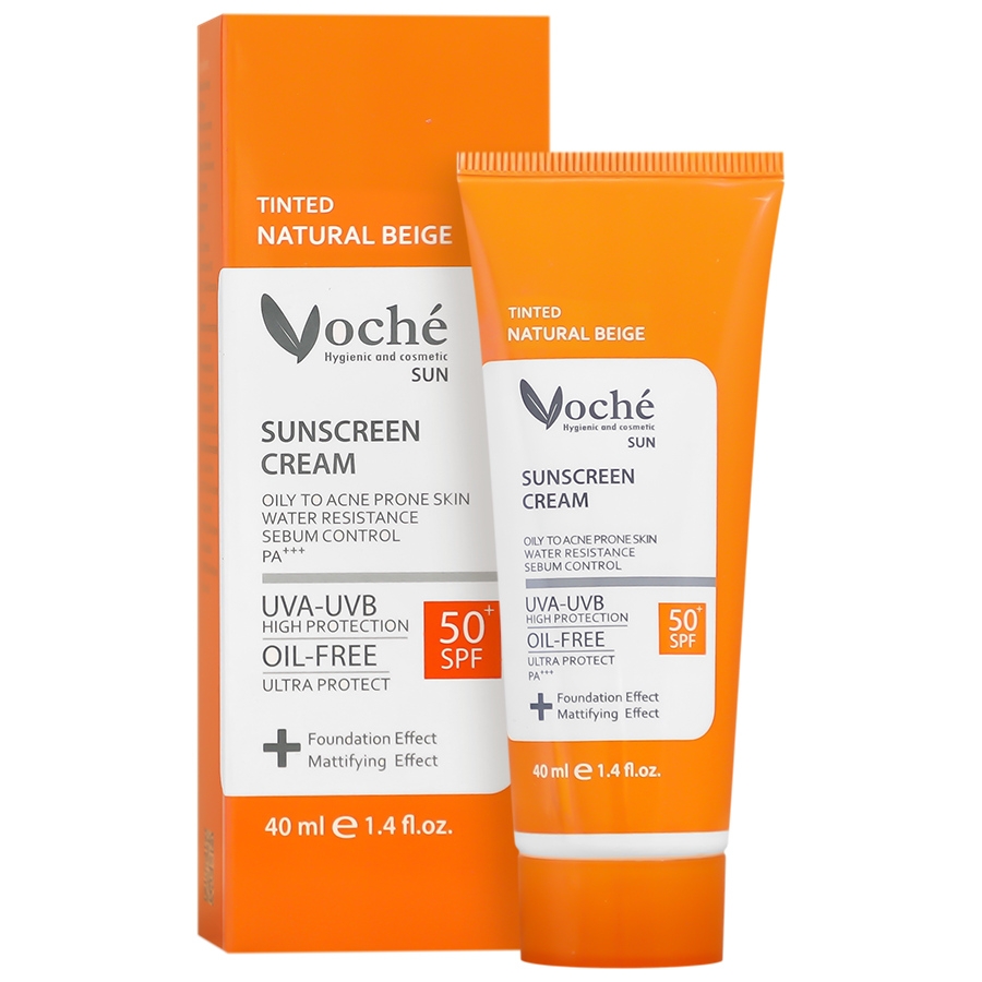 کرم ضد آفتاب رنگی وچه پوست چرب spf50