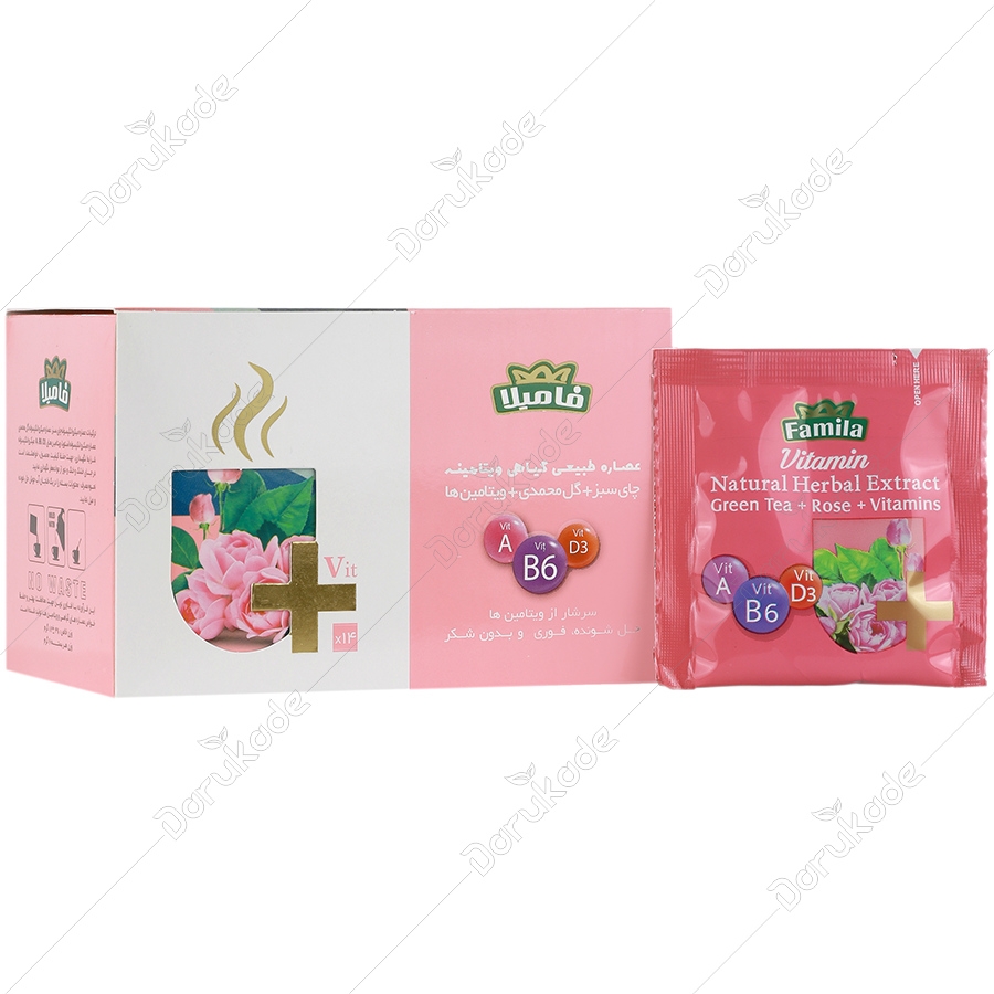 عصاره گیاهی چای سبز و گل محمدی