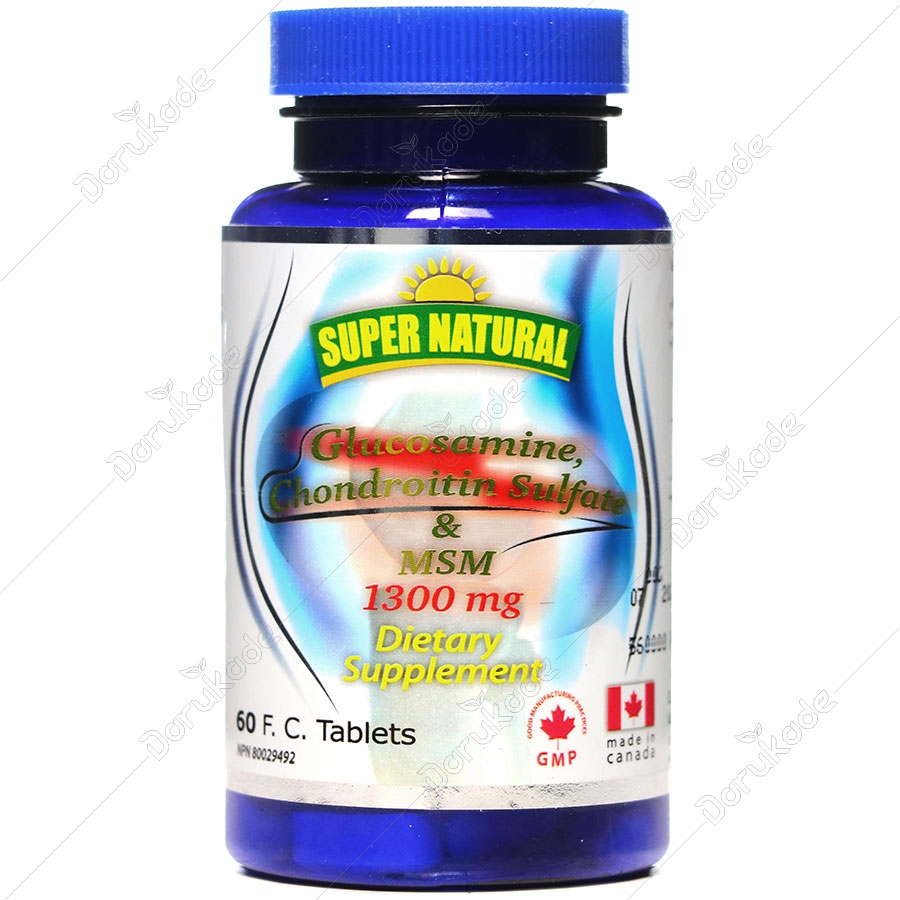 گلوکزامین کندروئیتین سولفات و ام اس ام 1300 میلی گرم