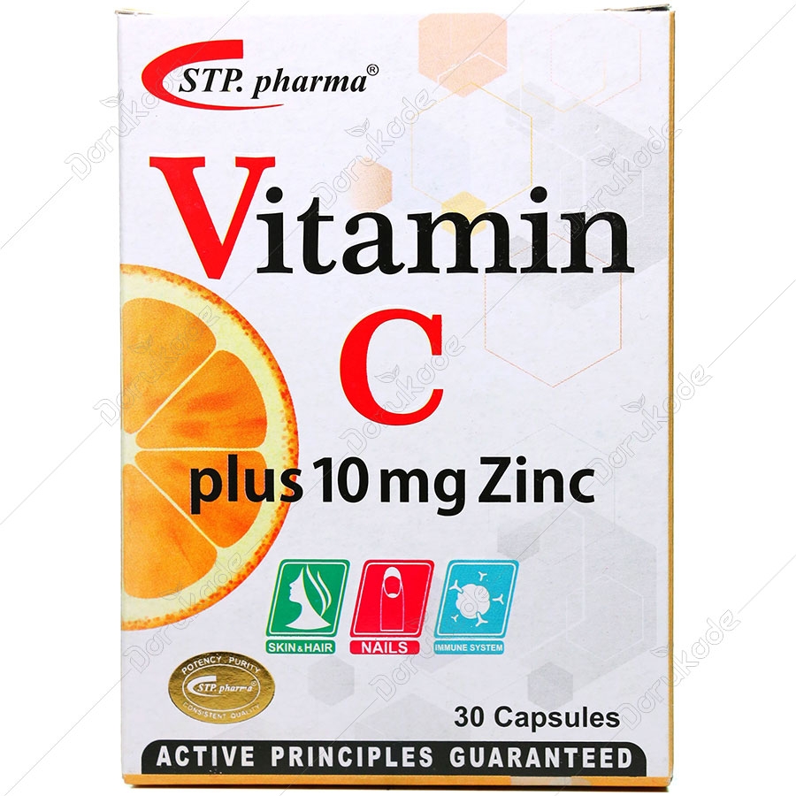 ویتامین سی همراه با زینک 10 میلی گرم