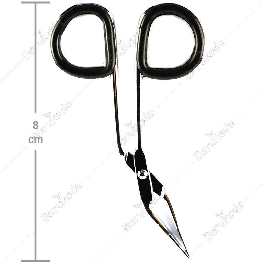 موچین قیچی سر کج دسته لاکی