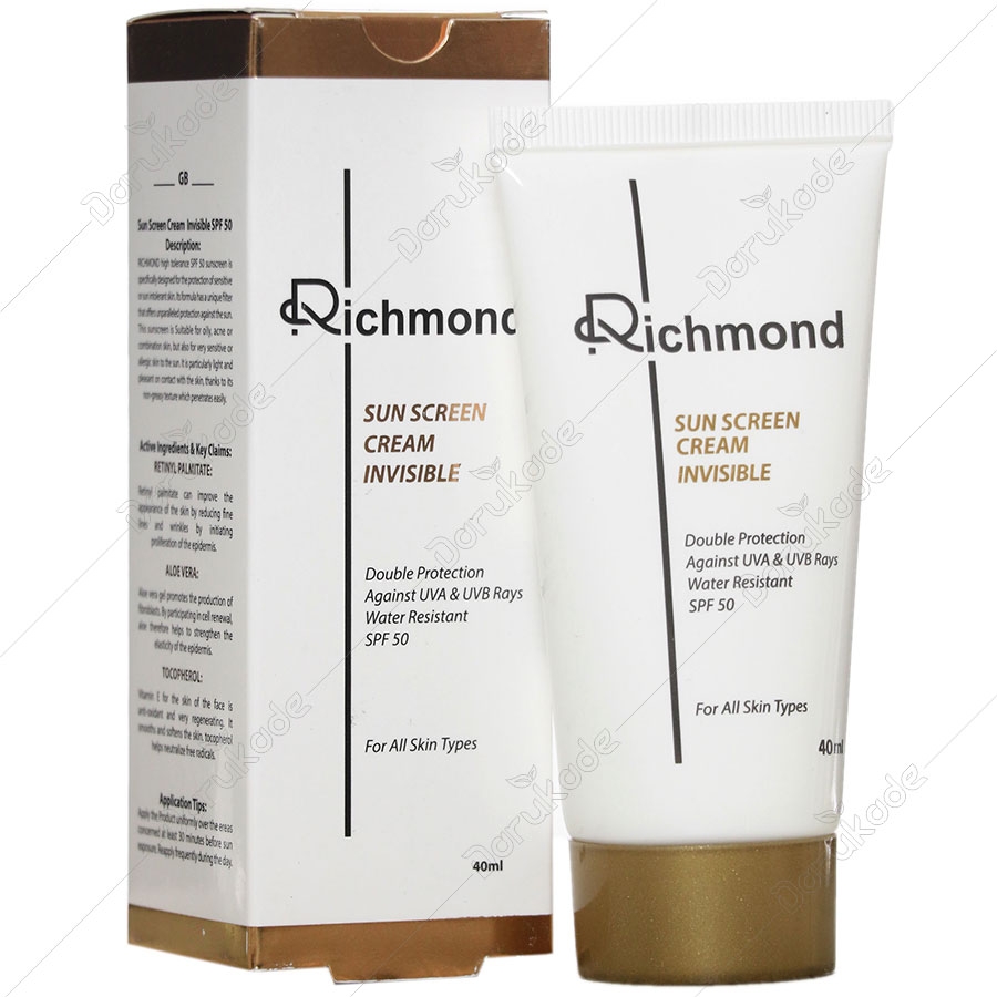 ضد آفتاب بی رنگ ریچموند SPF 50