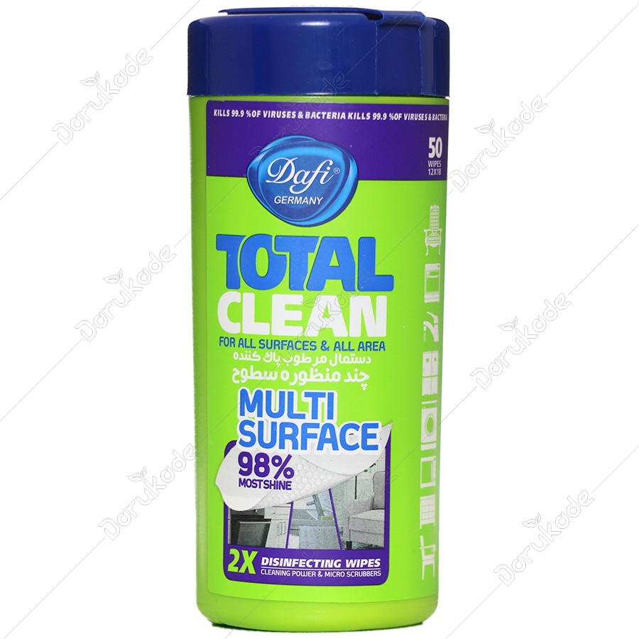 دستمال مرطوب پاک کننده چند منظوره سطوح