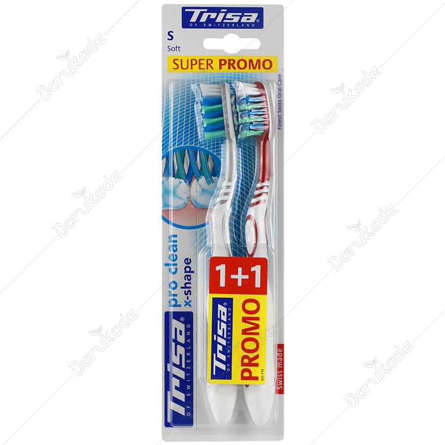 مسواک پرو کلین ایکس شیپ نرم 2 عددی
