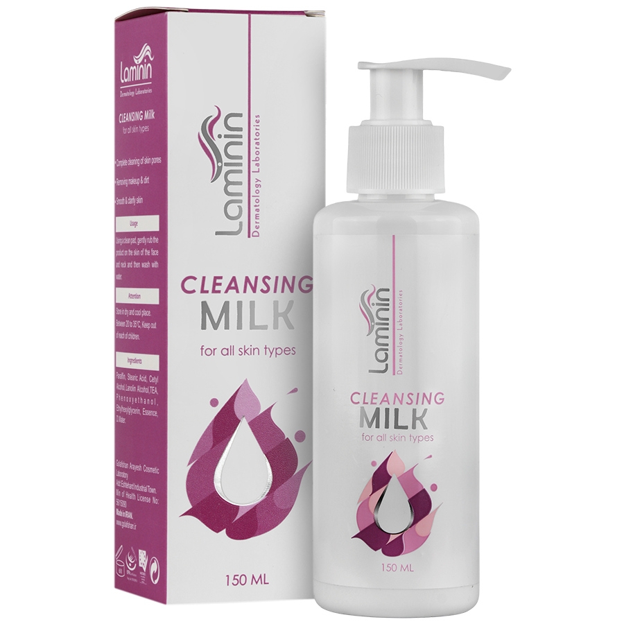 شیر پاک کن پمپی لامینین انواع پوست