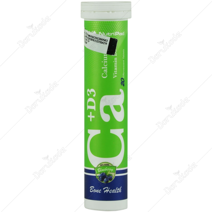 کلسیم و ویتامین دی نوتری پاد 20 عدد بلوبری