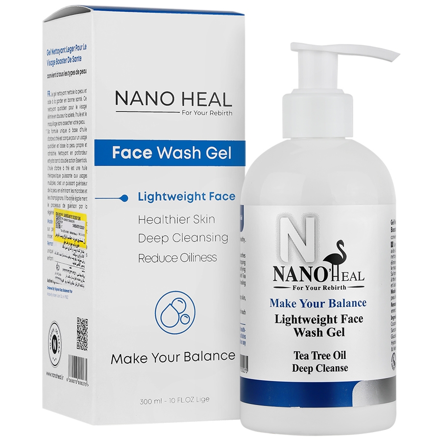 ژل شستشوی صورت نانوهیل انواع پوست
