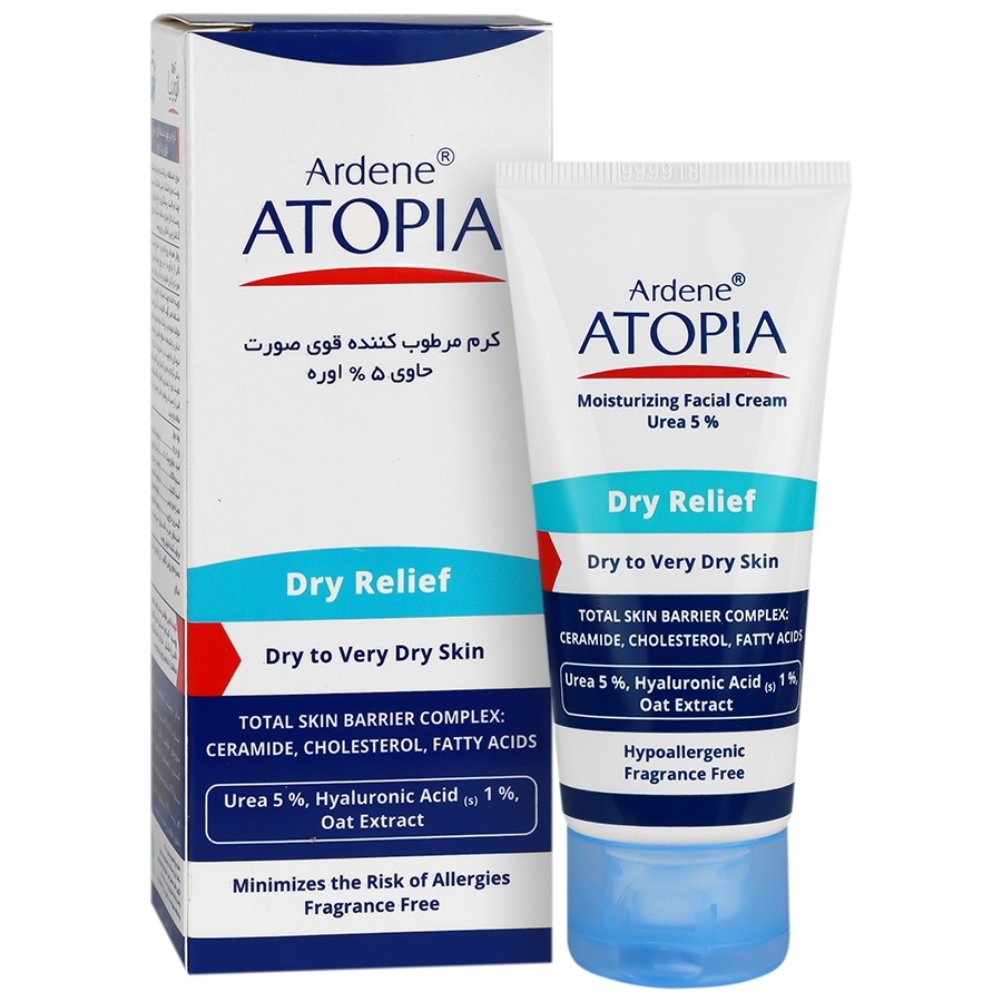 کرم مرطوب کننده قوی صورت 5 درصد اوره درای ریلیف