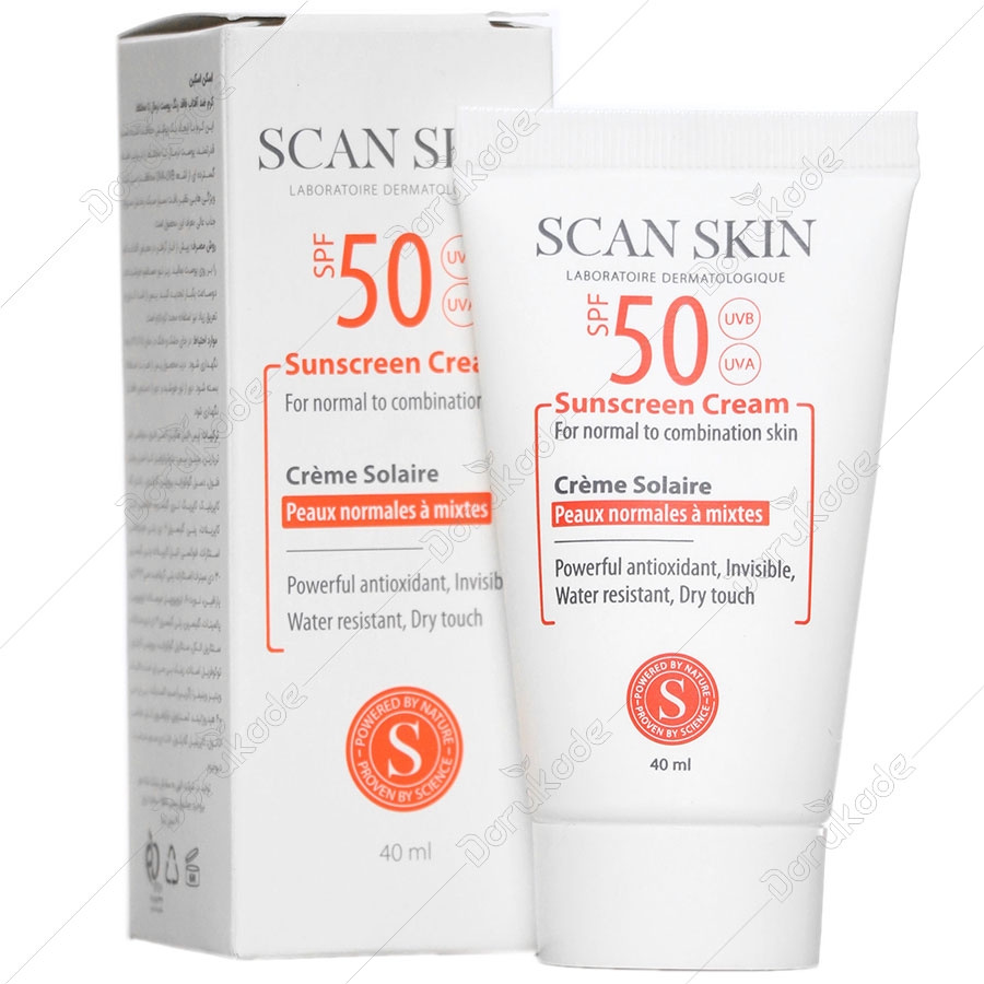 کرم ضد آفتاب بی رنگ پوست معمولی اسکن اسکین