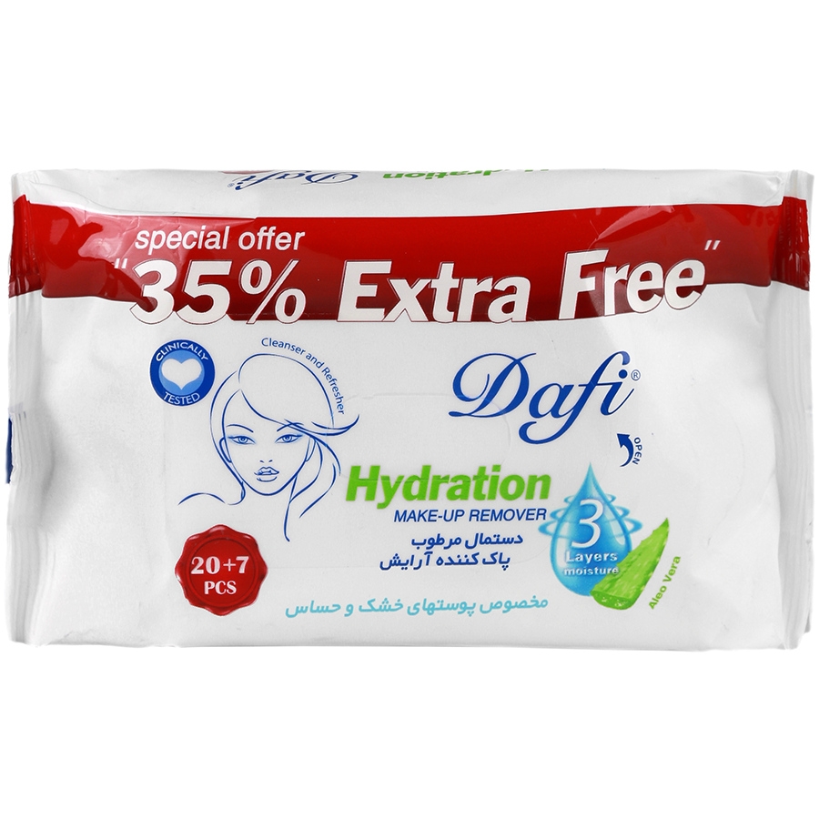 دستمال مرطوب پاک کننده آرایش پوست خشک